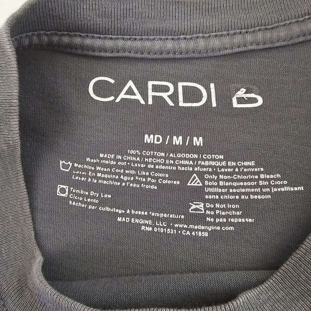 Cardi B "Invasion of Privacy" Album Grey Short Sleeve Graphic T-Shirt Size M - Picture 7 of 12